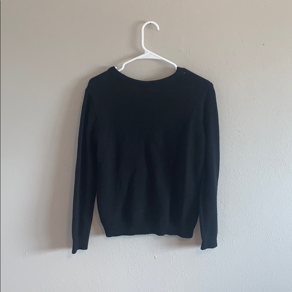 Divided Black/Pink Heart Crew Neck Sweater- Small - Picture 2 of 3